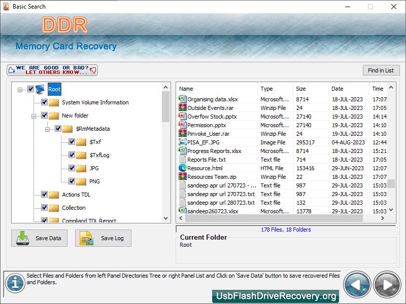 Flash Card Data Recovery Software screenshot