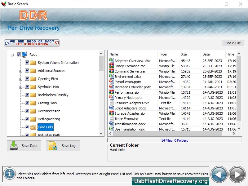 Flash Drive Data Recovery screenshot