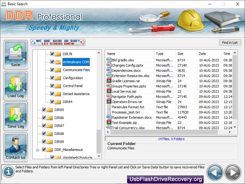 Screenshot of USB Flash Drive Recovery