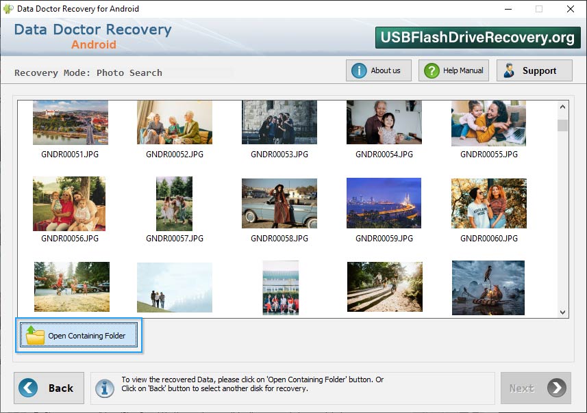  Open Containing Folder option.