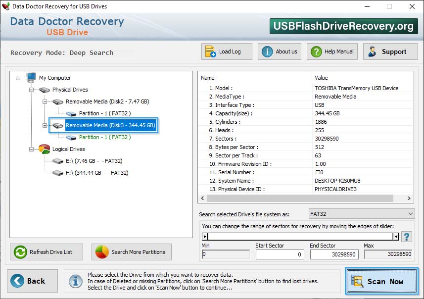 Select Disk / Partitions