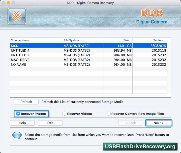 Select searching criteria