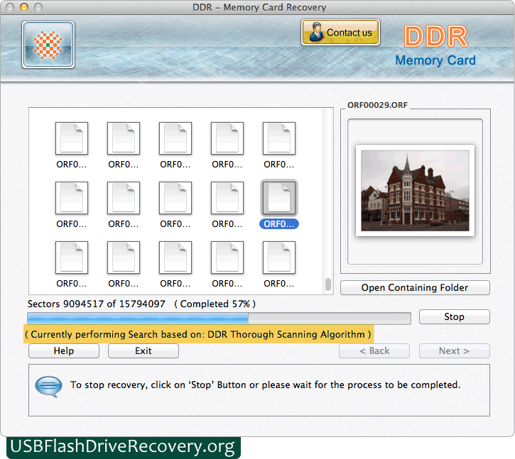 Searching Process Mac Memory Card Recovery Software