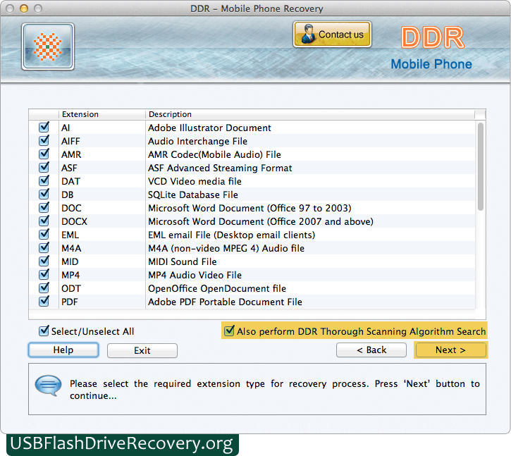 Choose Required Extension Mac Mobile Phone Data Recovery