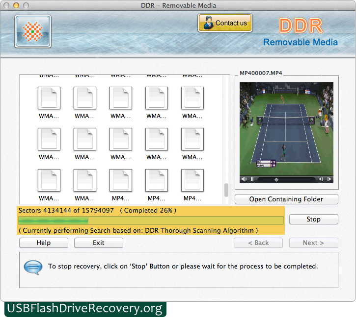 Searching Process Mac Removable Media Data Recovery