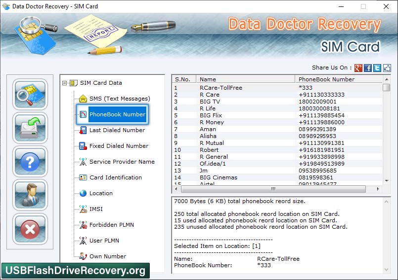 view the recovered Deatils